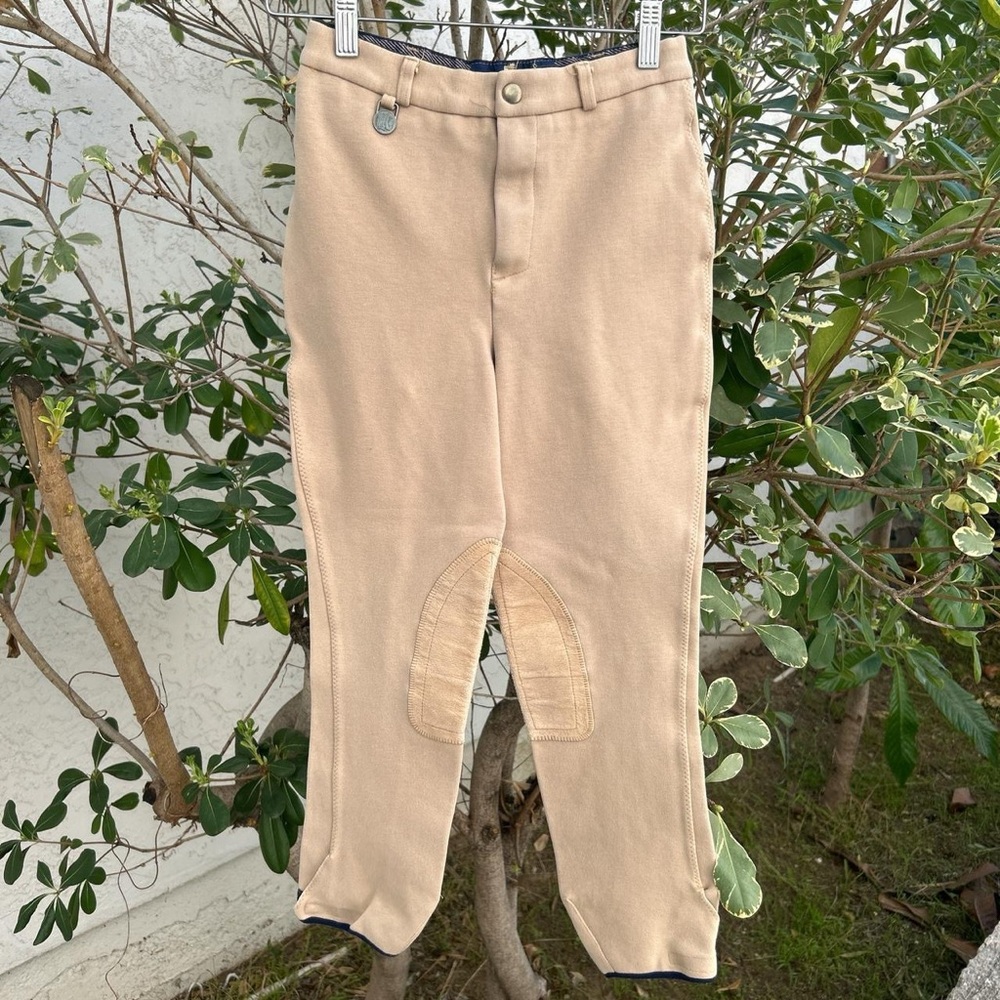 Vintage 1990s Miller’s Equestrian Breeches Youth 16 Beige 22” Inseam USA